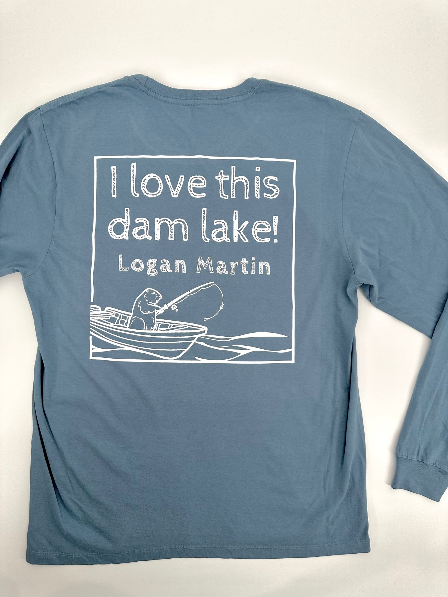 Love this dam lake | Logan Martin | Long Sleeve -Slate